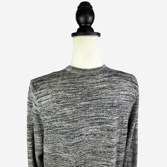 Talbots Lightweight Marled Duster Cardigan Size L Open Front Knee Length Slits - Picture 6 of 13